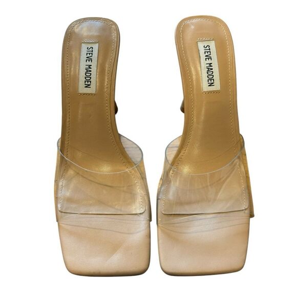 Revolve Steve Madden Elated Slide Sandal in Clear Lucite - Picture 3 of 11